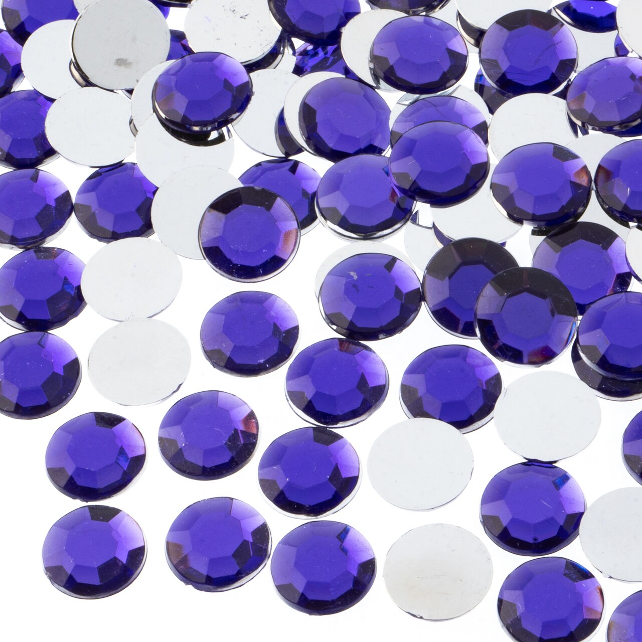 John Bead 12mm (SS50) Round Acrylic Flat Back Rhinestones, 400pcs